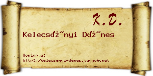 Kelecsényi Dénes névjegykártya